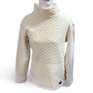 L.L.Bean | SZ XS women's quilted funnel neck cotton-blend sweatshirt pullover